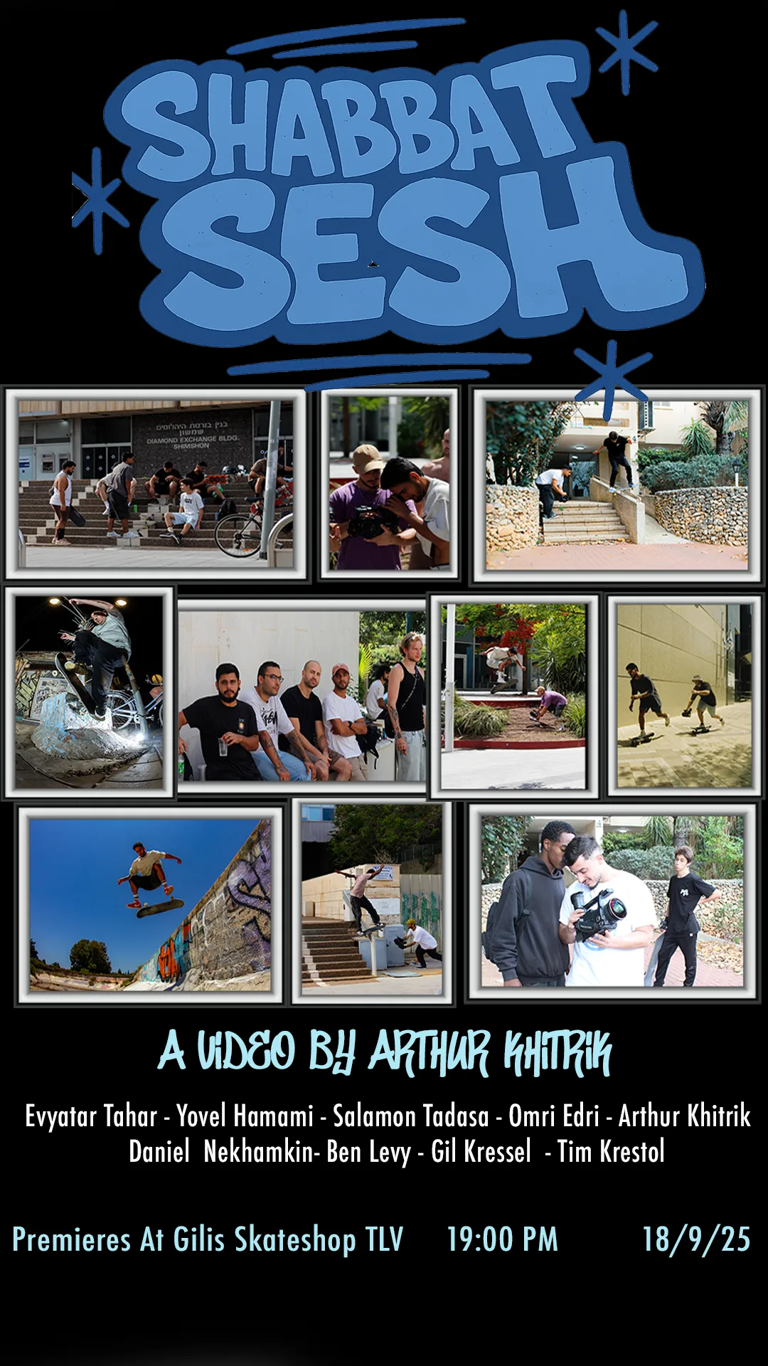 Original SHABBAT SESH premiere poster, 18 September 2025